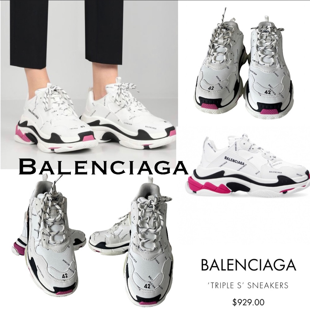 SOLD!!! NOT FOR SALE!!! Balenciaga Logomania Triple S Platform Sneakers 42